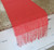CORAL Burlap Table Runner with 6 Inch Fringe