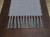 MEDIUM GRAY Burlap Table Runner with 5 Inch Knotted Fringe