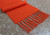 ORANGE Burlap Table Runner with 5" Knotted Fringe