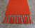 ORANGE Burlap Table Runner with 5" Knotted Fringe