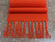 ORANGE Burlap Table Runner with 5" Knotted Fringe