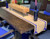 Premium Burlap Table Runner with Cobalt Satin Ribbon Premium Burlap Table Runner with Cobalt Satin Ribbon