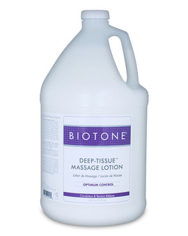 For deep, knotted muscles and trigger points. Non-greasy with minimum glide and maximum friction. Hawaiian Kukui Nut, Almond and Pecan Oils soften and moisturize. When the glide of oils and cremes makes it difficult to obtain the manipulation you need for relief of deep, knotted muscles or trigger points, Deep-Tissue Lotion is the perfect formula for the job. It has a non-greasy texture for minimum glide and deeper friction. Formulated especially for deep-tissue, stimulating, and neuromuscular techniques. Gives complete control without the drag or tackiness that can limit workability. Contains natural oils and Aloe Vera.
