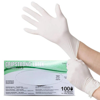 Gripstrong Latex Gloves - 100 ct