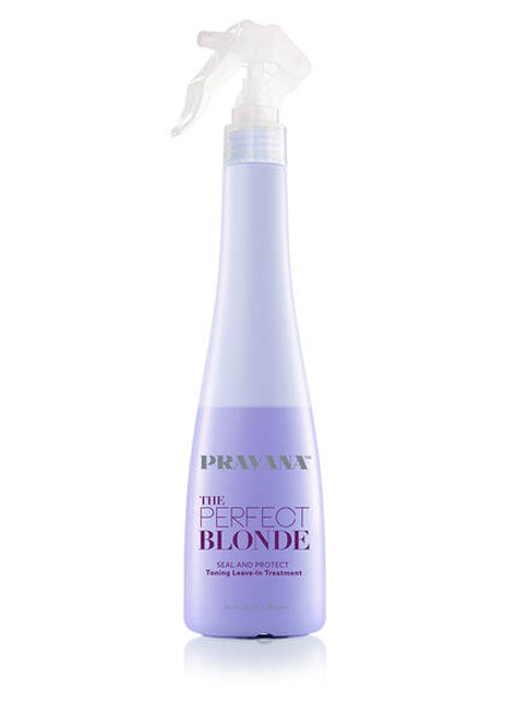 WHAT IT IS
Blondes may have more fun, but they don’t always protect their strands throughout the day – until now! Repair, revive and nourish blonde, silver or highlighted hair with this blonde-perfecting, multi-purpose leave-in mist.

WHAT IT DOES
The Perfect Blonde Seal & Protect Leave-In provides an instant burst of moisture to hydrate and detangle strands, while optical brighteners protect and enhance blonde radiance. The two-phase, all-inclusive formula perfects blonde hair with Chamomile to keep blondes brighter without weighing hair down.

WHAT ELSE YOU NEED TO KNOW
• One of the only available leave-in treatments created specifically for the daily needs of blonde hair

• Optical brighteners protect and enhance blonde radiance

• Chamomile perfects blonde hair

• Lavender oil soothes and brightens

• For anyone with blonde, silver or highlighted hair looking for a leave-in brass fighter to keep their blonde beautiful and healthy in-between salon visits.