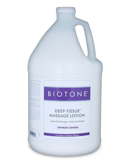 For deep, knotted muscles and trigger points. Non-greasy with minimum glide and maximum friction. Hawaiian Kukui Nut, Almond and Pecan Oils soften and moisturize. When the glide of oils and cremes makes it difficult to obtain the manipulation you need for relief of deep, knotted muscles or trigger points, Deep-Tissue Lotion is the perfect formula for the job. It has a non-greasy texture for minimum glide and deeper friction. Formulated especially for deep-tissue, stimulating, and neuromuscular techniques. Gives complete control without the drag or tackiness that can limit workability. Contains natural oils and Aloe Vera.