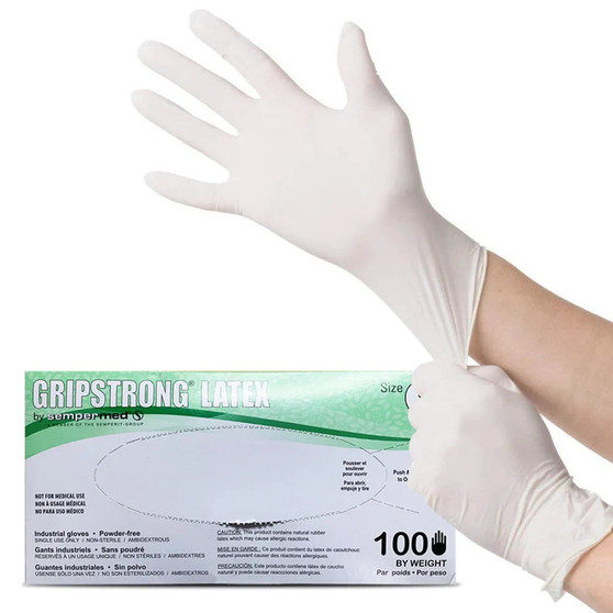 Gripstrong Latex Gloves - 100 ct