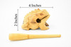 Frog, Toad, This 4" Original hand carved wooden noise making frog toy is Hand Made in Northern Thailand. Educational, Hand Made, Figure, Model, Gift,        TH70 BB69