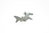 Hammerhead Shark, Very Nice Curved Design, Hand Painted, Realistic, Rubber, Figure, Toy, Kids, Educational, Gift,        3"       F584 B34