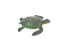 Sea Turtle, Rubber, Hand Painted, Turtle Design, Realistic Figure, Educational, Figure, Lifelike, Model, Figurine, Replica, Gift,      2"     F591 B35