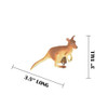 Kangaroo with Baby, Joey, Australian outback Marsupial, Museum Quality, Very Nice Rubber Design, Educational Figure, Diorama Model, Toy, Kids,   3 1/2 Inches. 
