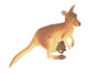 Kangaroo with Baby, Joey, Australian outback Marsupial, Museum Quality, Very Nice Rubber Design, Educational Figure, Diorama Model, Toy, Kids,   3 1/2 Inches. 