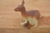 Kangaroo with Baby, Joey, Australian outback Marsupial, Museum Quality, Very Nice Rubber Design, Educational Figure, Diorama Model, Toy, Kids,   3 1/2 Inches. 