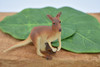Kangaroo with Baby, Joey, Australian outback Marsupial, Museum Quality, Very Nice Rubber Design, Educational Figure, Diorama Model, Toy, Kids,   3 1/2 Inches. 