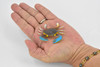 Crab, Blue Crab, Rubber, Crustaceans, Educational, Realistic, Hand Painted, Figure, Lifelike Figurine, Replica, Gift,     2"      F937 B157