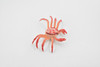 Crab, King Crab, Rubber, Crustaceans, Educational, Realistic, Hand Painted, Figure, Lifelike Figurine, Replica, Gift,        2 1/2"     F938 B157