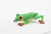 Frog, Red Eyed Tree Frog, Plastic Toy, Realistic, Rainforest, Figure, Model, Replica, Kids, Educational, Gift,      1 3/4"     F7008 B33