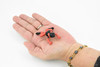 Frog, Red and Black Poison Dart Frog, Rubber Toy, Realistic, Rainforest, Figure, Model, Replica, Kids, Educational, Gift,       t 1/2"     F7009 B33