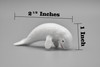 Beluga Whale, Calf, Baby, Delphinapterus leucas, Very Nice Plastic Replica, Hand Painted, Realistic, Educational,  Diorama Model, Replica, Toy,  2 1/2 Inches.