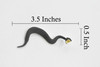 Black Water Moccasin, Snake, Rubber Reptile, Educational, Realistic Hand Painted, Figure, Lifelike Model, Figurine, Replica, Gift,      2 1/2 Inches
