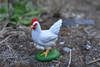 Chicken White Realistic Small Toy Model Plastic Replica Barn Farm Animal, Kids Educational Gift  2"  F7053 B140