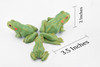 Frog, Family, 3 Piece Set, Rubber Toy Amphibian, Realistic Figure, Model, Replica, Kids, Educational, Gift,     3 1/2"    F3692-B15