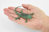 Lizard, Flat-Taled Horned Lizard, Green, Rubber, Toy Reptile, Realistic Figure, Model, Replica, Kids, Educational, Gift,     4"    F6102 B381