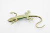 Lizard, Green and Brown Lizard, Rubber Reptile Toy, Realistic Figure, Model, Replica, Kids, Educational, Gift,       4 1/2"      F6104 B381