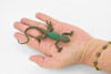 Lizard, Green and Brown Lizard, Rubber Reptile Toy, Realistic Figure, Model, Replica, Kids, Educational, Gift,       4 1/2"      F6104 B381