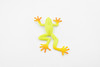 Frog, Yellow, Rubber Toy, Realistic, Rainforest, Figure, Model, Replica, Kids, Educational, Gift,       3"     F7013 B14