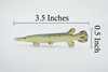 Fish, Alligator Gar, Freshwater, High Quality, Rubber Fish, Hand Painted, Realistic, Figure, Model, Replica, Toy, Kids, Educational, Gift,      3 1/2"       F3446 B88