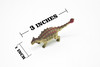 Ankylosaurus Dinosaur, Museum Quality, Animal, Educational, Realistic Hand Painted, Figure, Lifelike Model, Vintage Replica, Toy,  3 1/2 Inches. 
