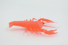 Lobster, Crawfish, Crawdad Design, Orange Rubber, Educational, Figure, Lifelike, Model, Replica, Gift,     4"      F3414 B51