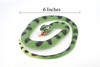 Snake, Green, Anaconda snake, Coiled, Rubber Reptile, Educational, Realistic Hand Painted, Figure, Lifelike Model, Figurine, Replica, Gift,     26"     F4437-B307   