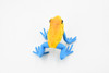 Blue Legged Mantella Frog, Madagascar, Hand Painted, Amphibian, Hard Rubber, Realistic Frog, Replica, Toy, Kids, Educational, Gift,      2"    F4404 B9