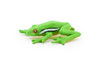 Green Tree Frog, Hand Painted, Amphibian, Hard Rubber, Realistic Frog, Figure, Model, Replica, Toy, Kids, Educational, Gift,       2 1/4"  