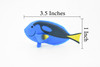 Blue Tang, Tropical Fish, Very Realistic Rubber Reproduction, Hand Painted, Figure, Model, Figurine, Educational, Animal, Kids, Gift    3.5"    M037 B637