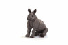 Rhino, Baby Rhinoceros, Museum Quality Plastic Animal Toy, Educational, Realistic Hand Painted Figure, Lifelike Model, Figurine, Replica, Gift,    2"   M070 B642