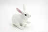 Rabbit, White, Museum Quality Plastic Animal, Educational, Toy, Kids, Realistic Hand Painted Figure, Lifelike Model, Figurine, Replica, Gift,    4"   OK22-B618         