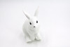 Rabbit, White, Museum Quality Plastic Animal, Educational, Toy, Kids, Realistic Hand Painted Figure, Lifelike Model, Figurine, Replica, Gift,    4"   OK22-B618         
