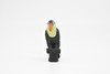 Toucan, Bird, Very Nice Plastic Reproduction, Hand Painted    2"     F093 B43