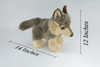 Wolf, Very Cute Plush Animal, Soft, Stuffed Toy, Educational, Realistic, Beautiful Wolf Design, Figure, Lifelike, Replica, Gift,        14"      F1701 B130