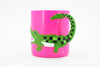 Crocodile, Alligator, Pink and Green Children's Plastic Drinking Cup Kids Gift 3" F121M B121