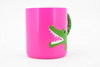 Crocodile, Alligator, Pink and Green Children's Plastic Drinking Cup Kids Gift 3" F121M B121