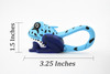 Frog, Blue Poison Dart Frog, Carabiner Clip, Camping Flashlight, Car, Keys, Fun Gift,      3 1/4"      F1585 B127