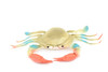 Crab, Blue Crab, With Squeak, Squeakee, Rubber, Crustacean Design, Educational, Hand Painted, Figure, Lifelike, Model, Replica, Gift      8"       F1611 B128