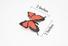 Butterfly, Red, flexible, Very Nice Rubber Reproduction   2"     F1654 B74