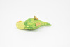 Parakeet, Green, Very Nice Rubber Bird, Educational, Realistic, Hand Painted, Figure, Lifelike Model, Gift,     2 1/2"    F1669 B63