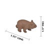 Wombat, Marsupials, Australia's unique Animal, Very Nice Rubber Design, Educational Figure, Lifelike, Diorama Model, Replica, Toy, Kids,  1 3/4 Inches.
