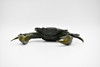 Crab, Mud Crab, With Squeak, Squeakee, Rubber, Crustacean Design, Educational, Hand Painted, Figure, Lifelike, Model, Replica, Gift       7"      F1765 B107